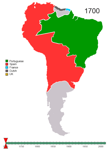 Decolonisatie van Zuid-Amerika.
